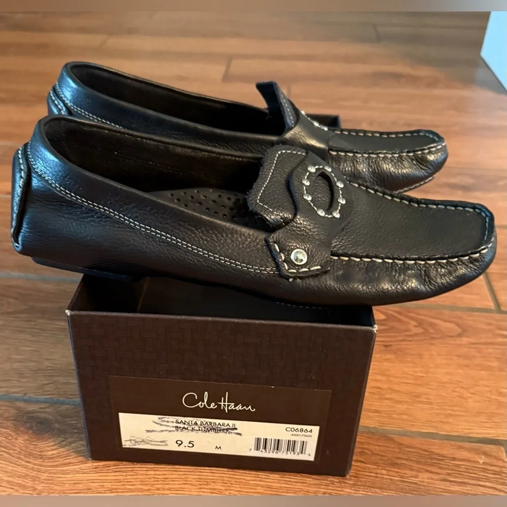 NIB Cole Haan Ladies Driver Loafers in Black - Picture 1 of 4